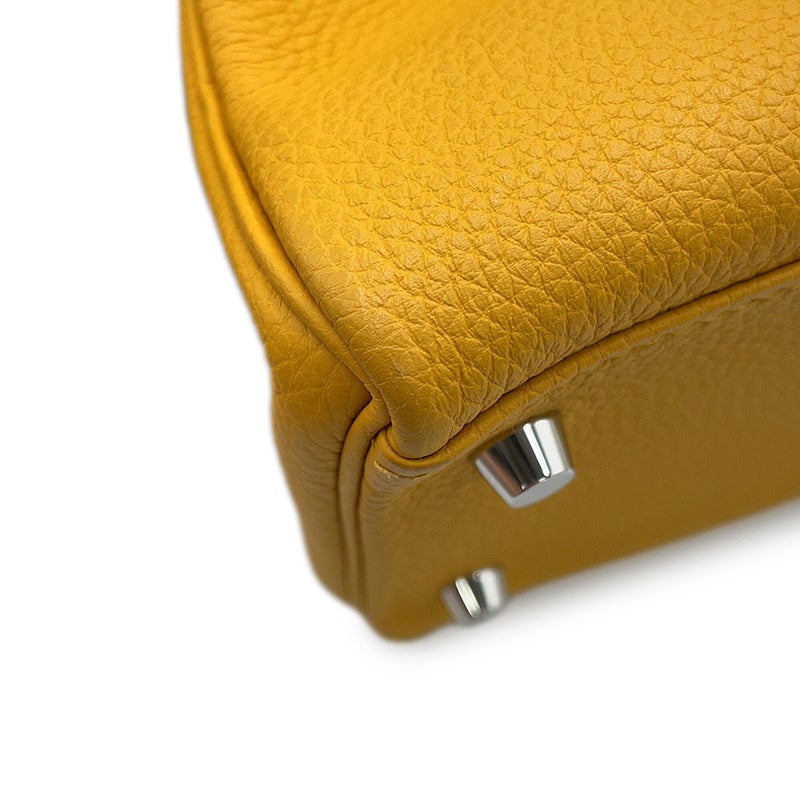 エルメス ハンドバッグ ケリー28 内縫い ジョーヌアンブル/シルバー金具 トゴ C刻印 HERMES Kelly 2wayバッグ