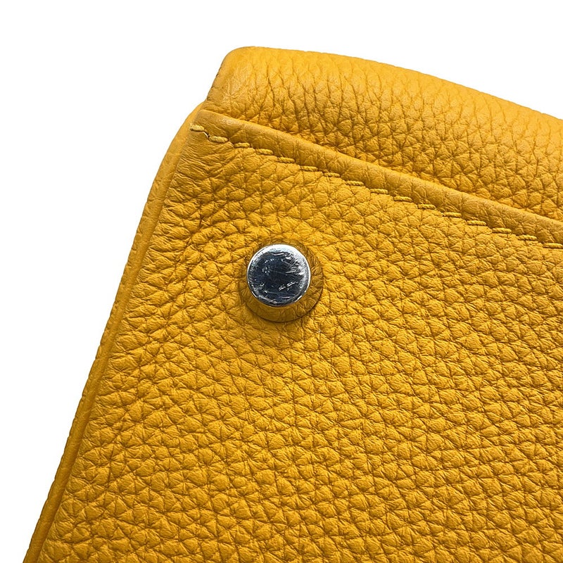 エルメス ハンドバッグ ケリー28 内縫い ジョーヌアンブル/シルバー金具 トゴ C刻印 HERMES Kelly 2wayバッグ