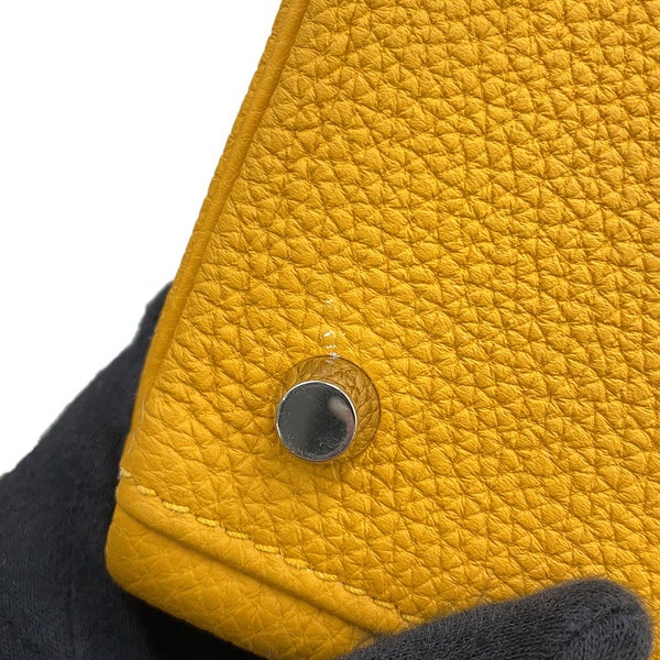 エルメス ハンドバッグ ケリー28 内縫い ジョーヌアンブル/シルバー金具 トゴ C刻印 HERMES Kelly 2wayバッグ