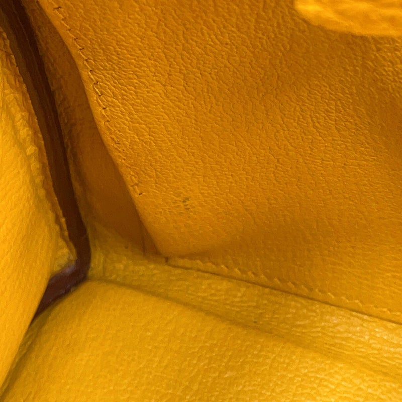 エルメス ハンドバッグ ケリー28 内縫い ジョーヌアンブル/シルバー金具 トゴ C刻印 HERMES Kelly 2wayバッグ