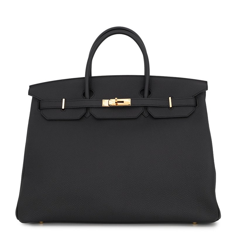 エルメス バーキン40 ブラック/ゴールド金具 トゴ C刻印 HERMES Birkin ハンドバッグ 黒