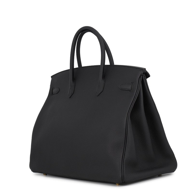 エルメス バーキン40 ブラック/ゴールド金具 トゴ C刻印 HERMES Birkin ハンドバッグ 黒