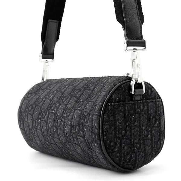 クリスチャン・ディオール ショルダーバッグ オブリーク ジャカード ローラー 1ROPO061YKY Christian Dior 黒