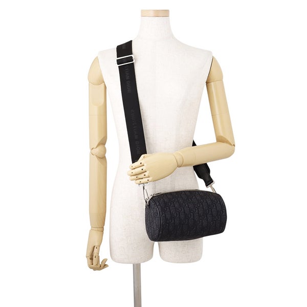 クリスチャン・ディオール ショルダーバッグ オブリーク ジャカード ローラー 1ROPO061YKY Christian Dior 黒