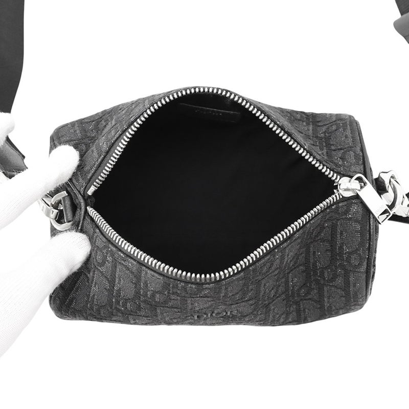クリスチャン・ディオール ショルダーバッグ オブリーク ジャカード ローラー 1ROPO061YKY Christian Dior 黒