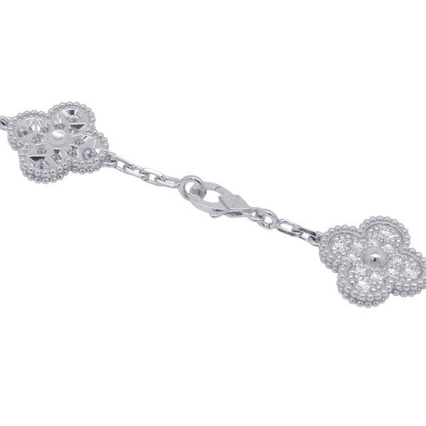 ヴァンクリ ネックレス ヴィンテージ アルハンブラ 10モチーフ ダイヤモンド 120P 計4.83ct K18WGホワイトゴールド VCARA42400