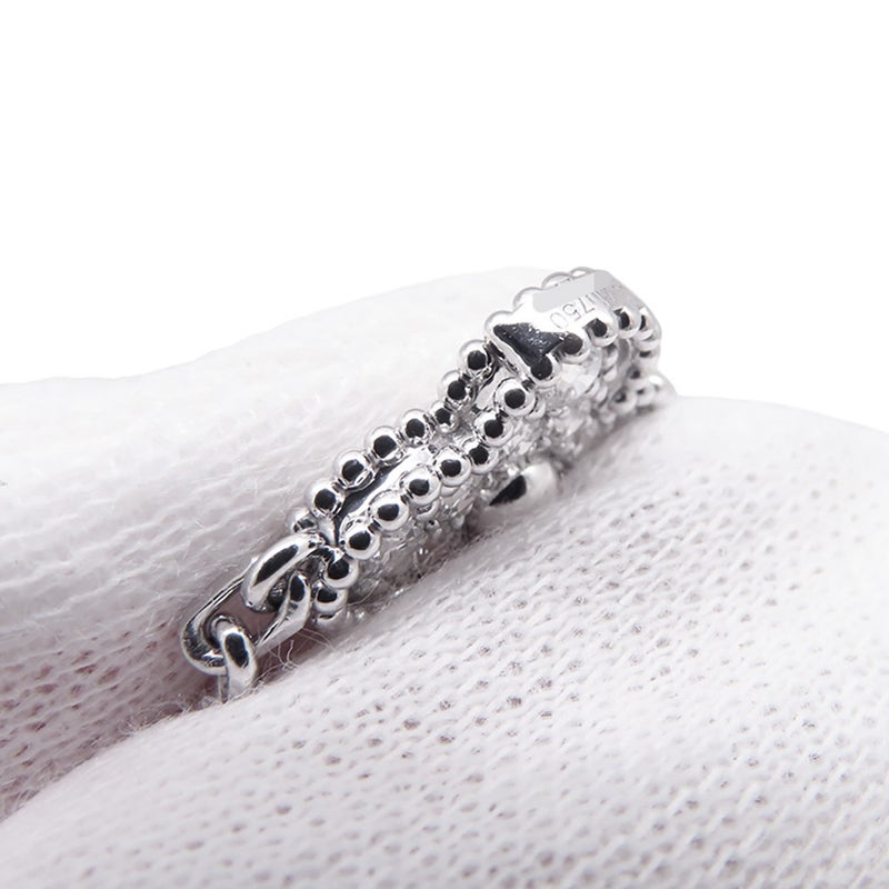 ヴァンクリ ネックレス ヴィンテージ アルハンブラ 10モチーフ ダイヤモンド 120P 計4.83ct K18WGホワイトゴールド VCARA42400