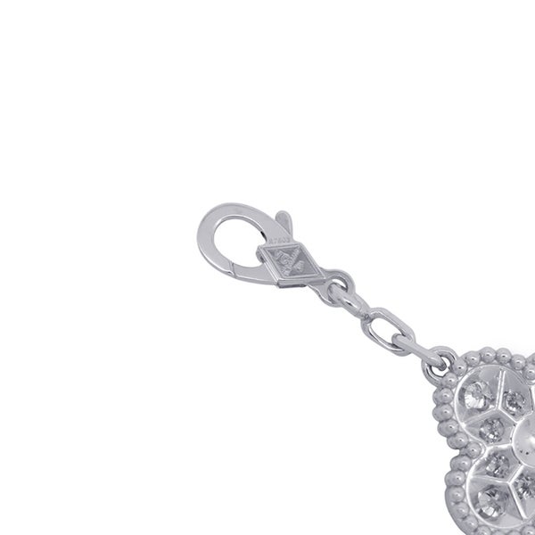 ヴァンクリ ネックレス ヴィンテージ アルハンブラ 10モチーフ ダイヤモンド 120P 計4.83ct K18WGホワイトゴールド VCARA42400