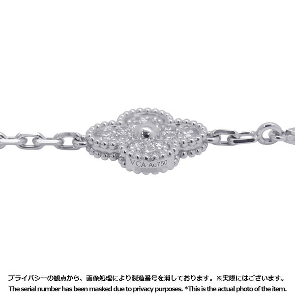 ヴァンクリ ネックレス ヴィンテージ アルハンブラ 10モチーフ ダイヤモンド 120P 計4.83ct K18WGホワイトゴールド VCARA42400