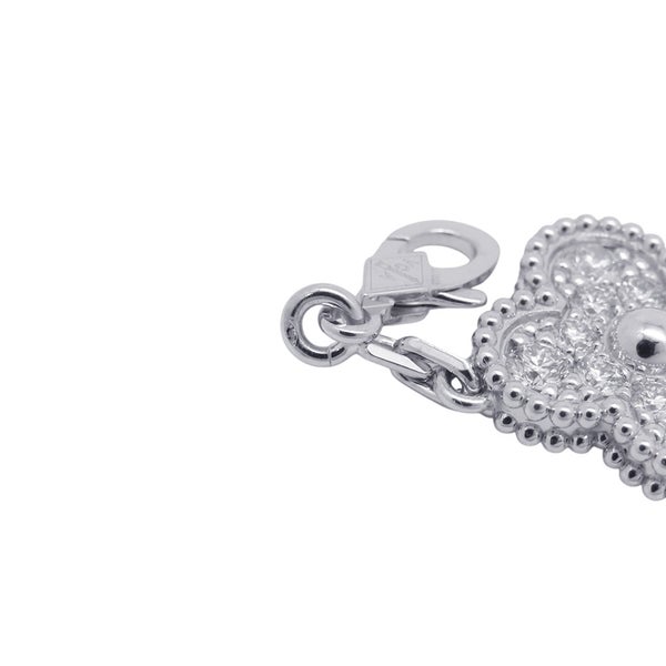 ヴァンクリ ネックレス ヴィンテージ アルハンブラ 10モチーフ ダイヤモンド 120P 計4.83ct K18WGホワイトゴールド VCARA42400