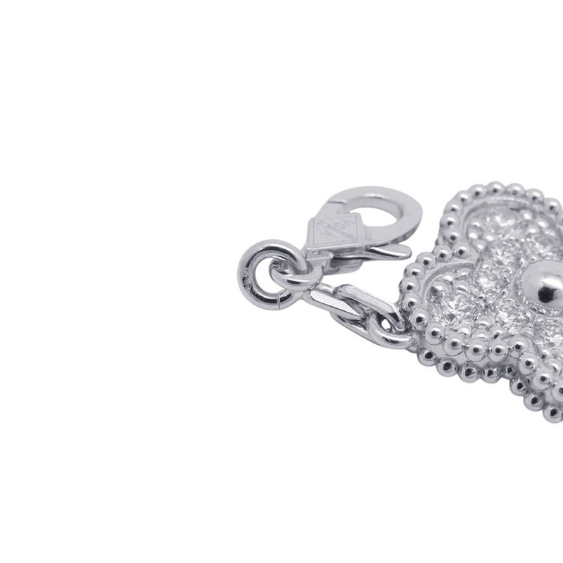 ヴァンクリ ネックレス ヴィンテージ アルハンブラ 10モチーフ ダイヤモンド 120P 計4.83ct K18WGホワイトゴールド VCARA42400