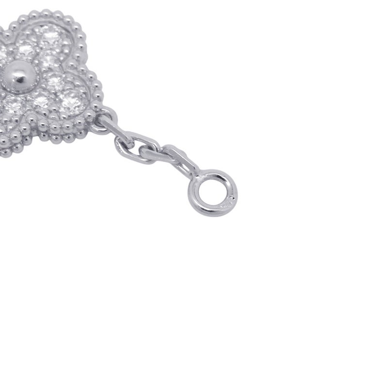 ヴァンクリ ネックレス ヴィンテージ アルハンブラ 10モチーフ ダイヤモンド 120P 計4.83ct K18WGホワイトゴールド VCARA42400