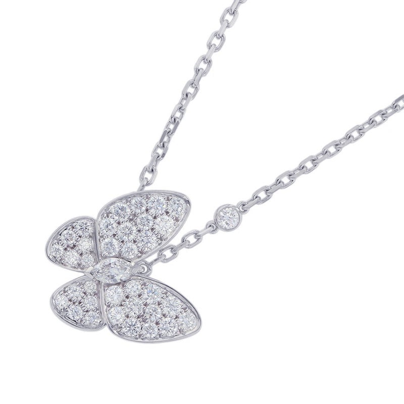 ヴァンクリ ネックレス ドゥ パピヨン ペンダント ダイヤモンド 36P 計0.88ct K18WGホワイトゴールド VCARO3M400