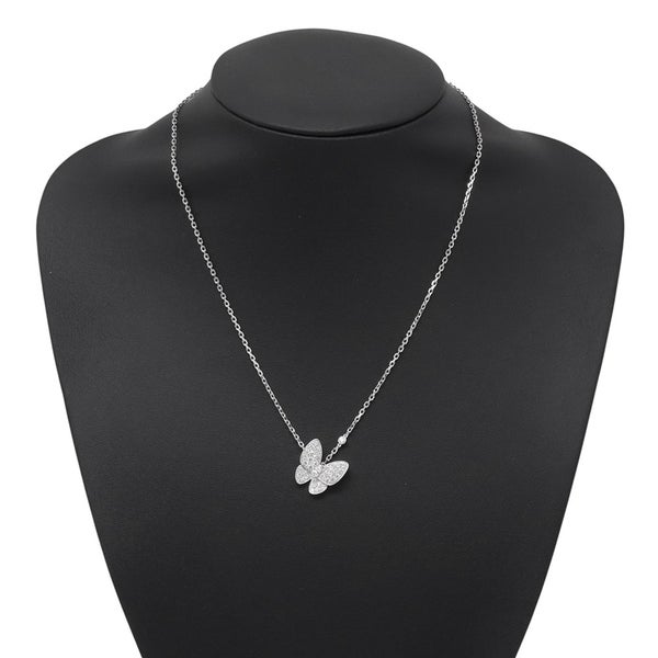 ヴァンクリ ネックレス ドゥ パピヨン ペンダント ダイヤモンド 36P 計0.88ct K18WGホワイトゴールド VCARO3M400