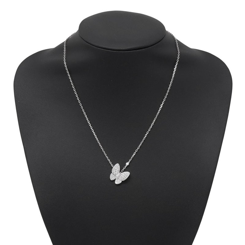 ヴァンクリ ネックレス ドゥ パピヨン ペンダント ダイヤモンド 36P 計0.88ct K18WGホワイトゴールド VCARO3M400
