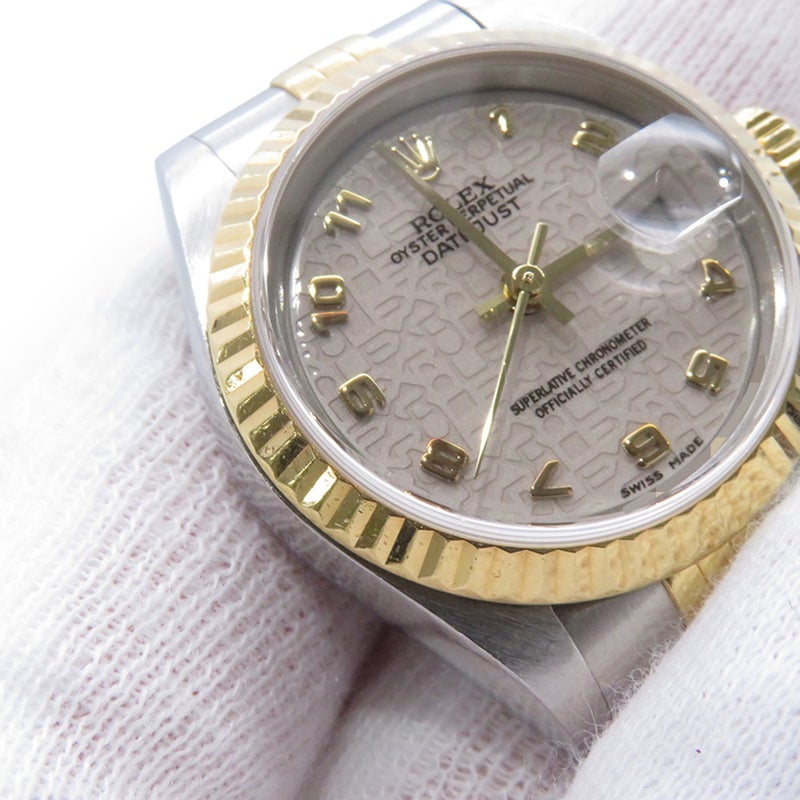 ロレックス デイトジャスト U番 69173 ROLEX 腕時計 K18YGイエローゴルド アイボリーコンピューター文字盤