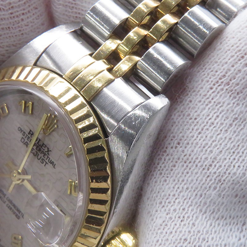 ロレックス デイトジャスト U番 69173 ROLEX 腕時計 K18YGイエローゴルド アイボリーコンピューター文字盤