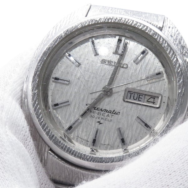 セイコー プレスマチック ハイビート 5146-7020 SEIKO 腕時計 シルバー文字盤 ヴィンテージ