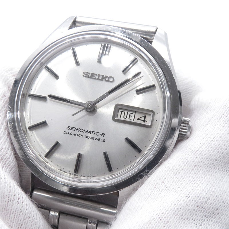 セイコー セイコーマチックR 8306-8001 SEIKO 腕時計 シルバー文字盤 ヴィンテージ