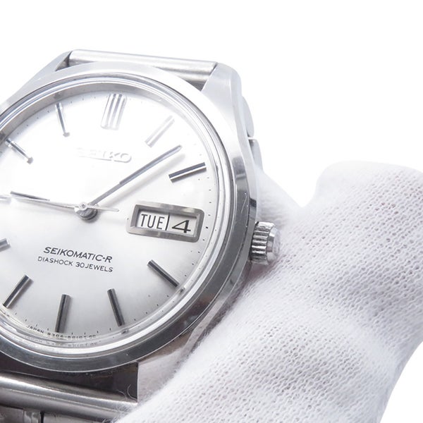 セイコー セイコーマチックR 8306-8001 SEIKO 腕時計 シルバー文字盤 ヴィンテージ
