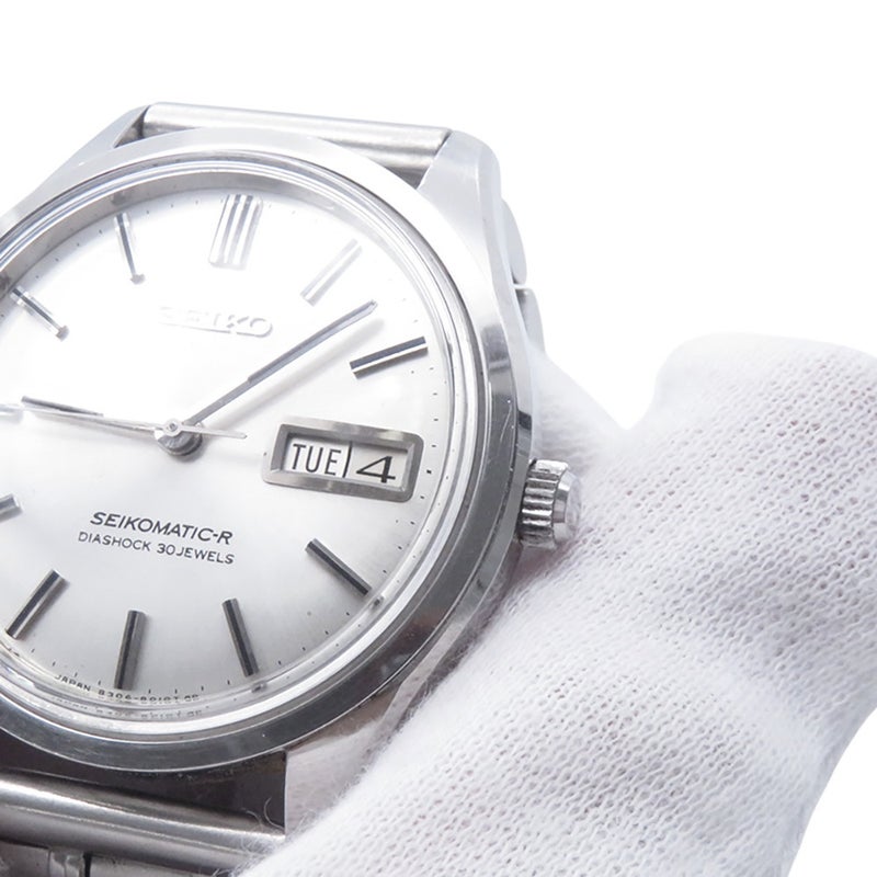 セイコー セイコーマチックR 8306-8001 SEIKO 腕時計 シルバー文字盤 ヴィンテージ