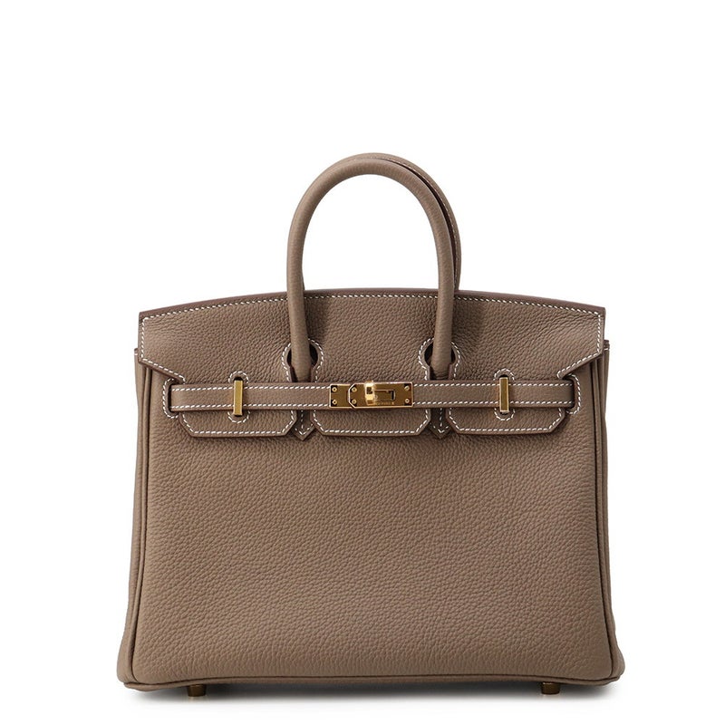 エルメス バーキン25 エトゥープ/ゴールド金具 トゴ G刻印 HERMES Birkin ハンドバッグ