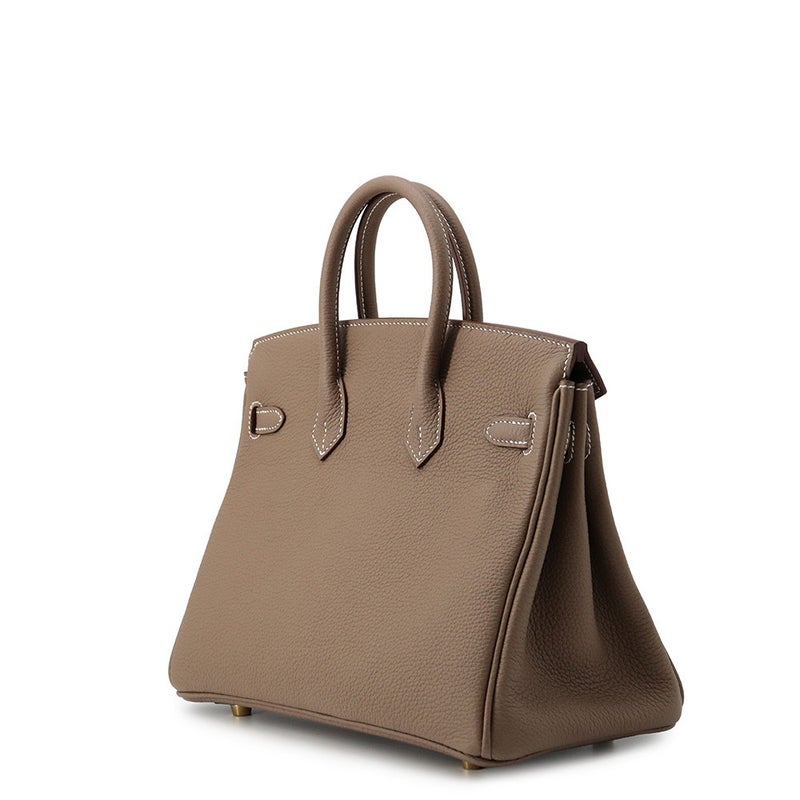 エルメス バーキン25 エトゥープ/ゴールド金具 トゴ G刻印 HERMES Birkin ハンドバッグ