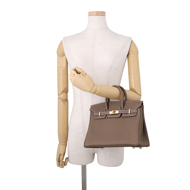 エルメス バーキン25 エトゥープ/ゴールド金具 トゴ G刻印 HERMES Birkin ハンドバッグ