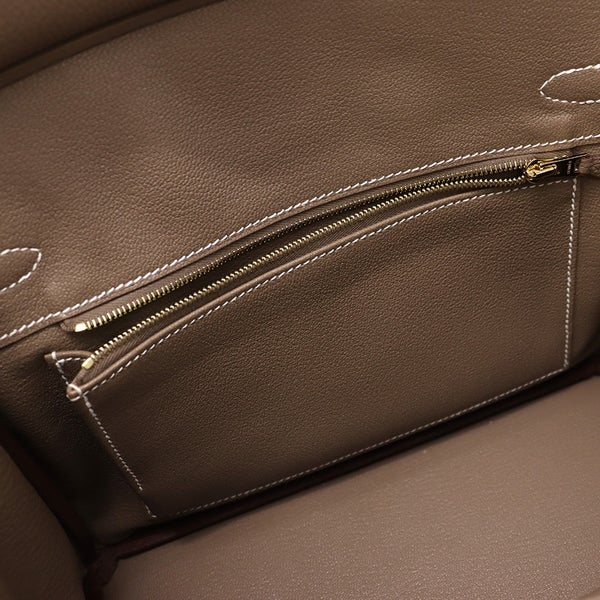 エルメス バーキン25 エトゥープ/ゴールド金具 トゴ G刻印 HERMES Birkin ハンドバッグ