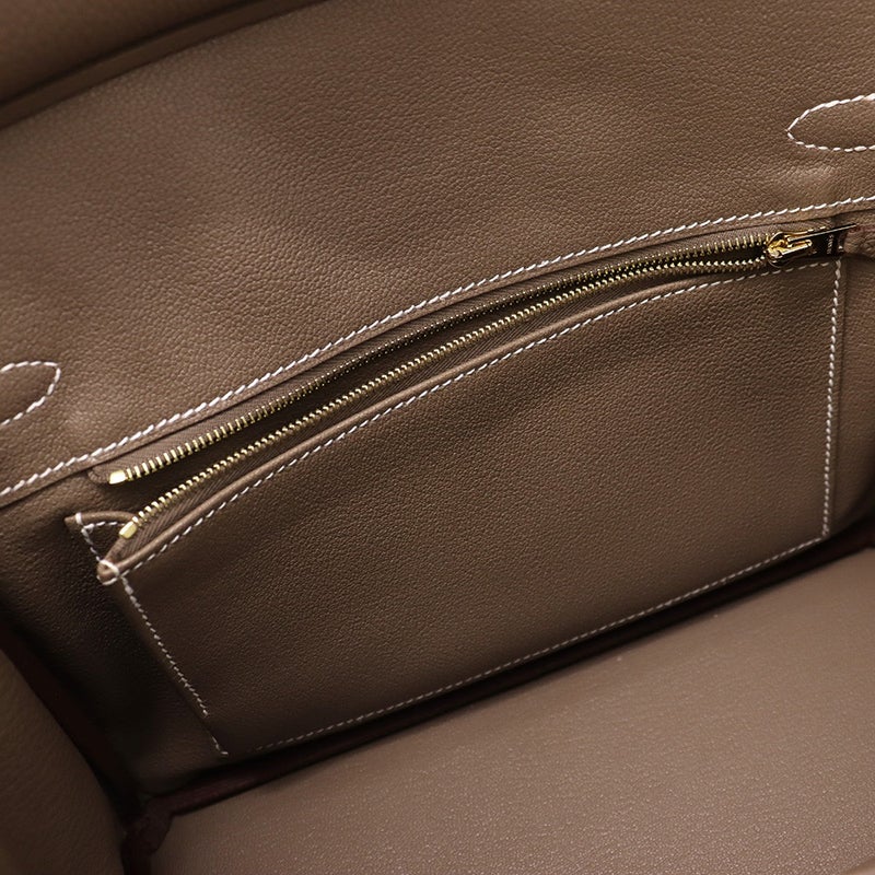 エルメス バーキン25 エトゥープ/ゴールド金具 トゴ G刻印 HERMES Birkin ハンドバッグ