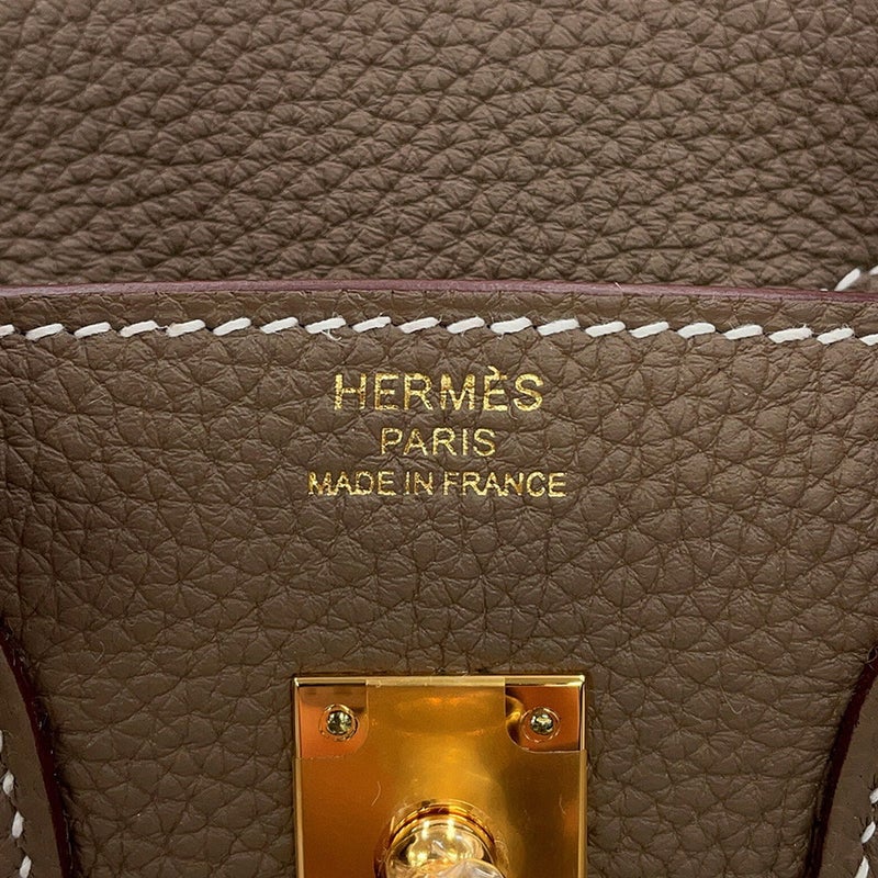 エルメス バーキン25 エトゥープ/ゴールド金具 トゴ G刻印 HERMES Birkin ハンドバッグ