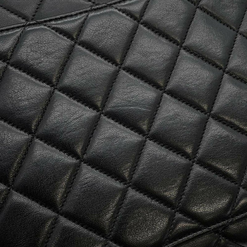 シャネル ハンドバッグ マトラッセ ココマーク ラムスキン CHANEL バッグ 黒