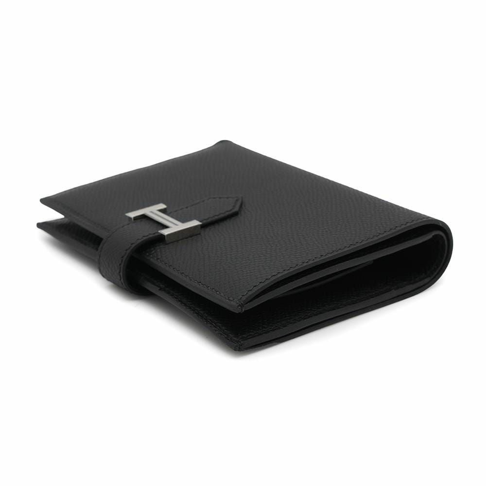 ■未使用■　エルメス ベアン コンパクト 2つ折り 財布 エプソン ブラック Z刻 【257483】★ HERMES - □未使用□ エルメス ベアン コンパクト 2つ折り 財布