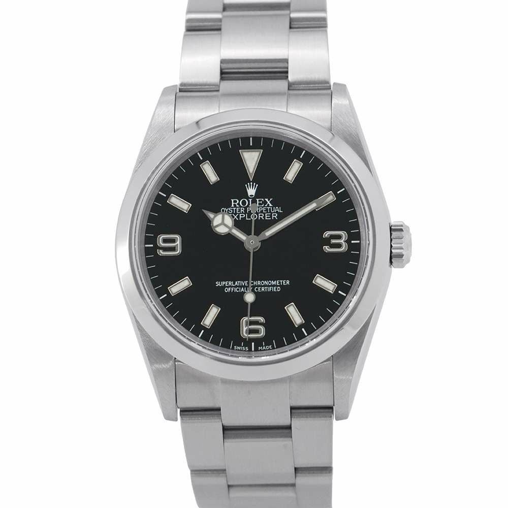 ロレックス エクスプローラー1 K番 114270 ROLEX 腕時計 黒文字盤 安心