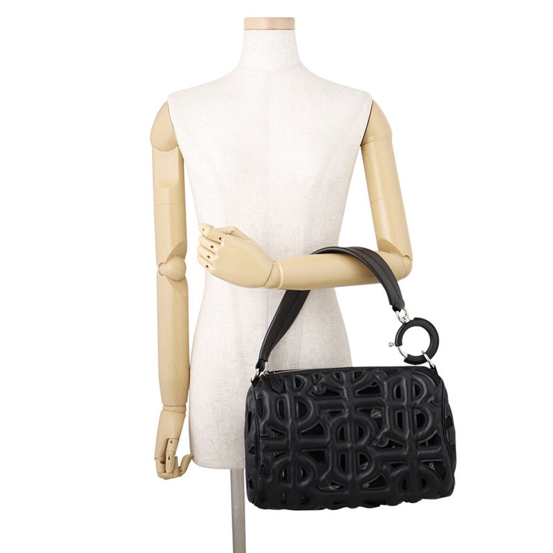 バーバリー ハンドバッグ ロンビ バッグ ラムスキン メッシュ 8053369 BURBERRY 黒