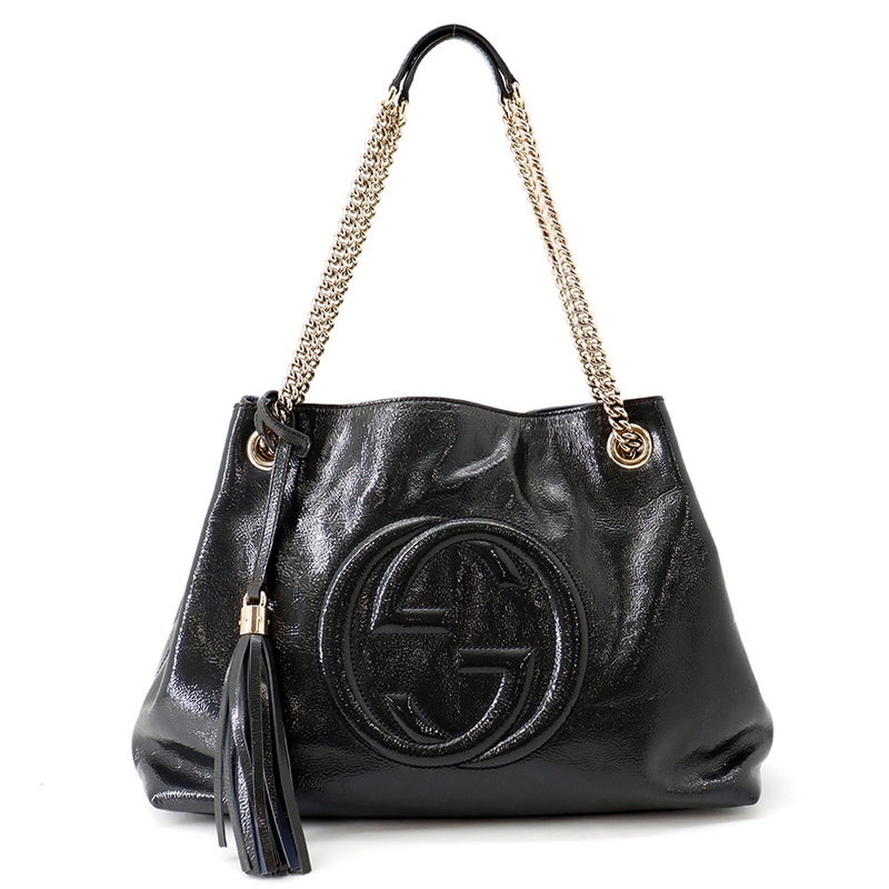 グッチ チェーントートバッグ ソーホー トートバッグ パテント 308982 GUCCI