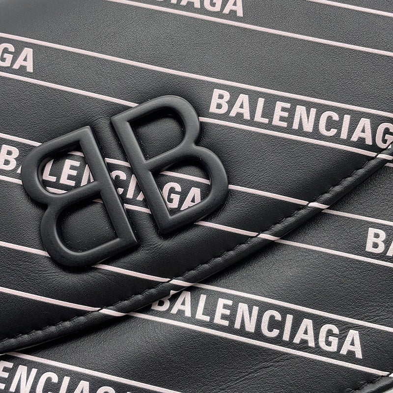 バレンシアガ チェーンショルダーバッグ ロゴ 561507 BALENCIAGA バッグ 斜め掛け チェーンウォレット 財布 黒