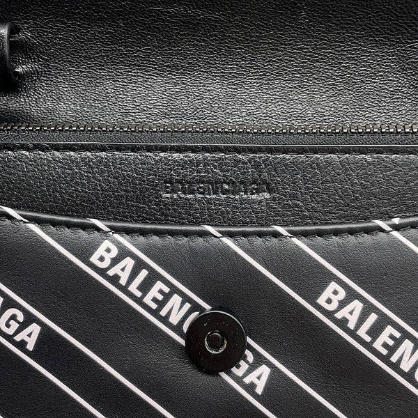 バレンシアガ チェーンショルダーバッグ ロゴ 561507 BALENCIAGA バッグ 斜め掛け チェーンウォレット 財布 黒