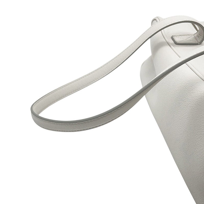 バレンシアガ ショルダーバッグ ボウリングバッグ スモール カーフレザー BALENCIAGA バッグ 白