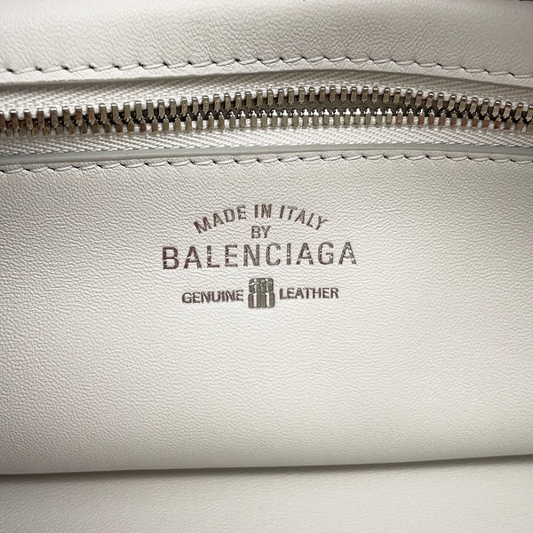 バレンシアガ ショルダーバッグ ボウリングバッグ スモール カーフレザー BALENCIAGA バッグ 白