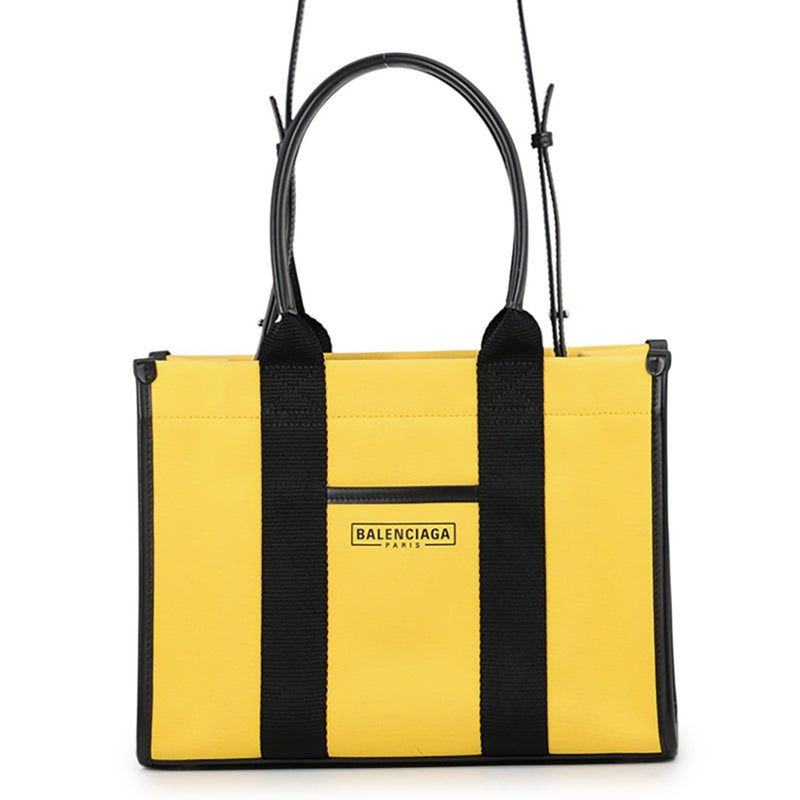 バレンシアガ ハンドバッグ ハードウェア キャンバス レザー 671402 BALENCIAGA 2way ショルダー 黒