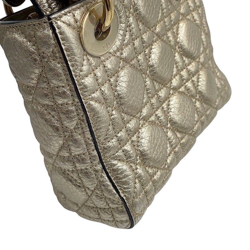リスチャン・ディオール ハンドバッグ レディディオール ミニ カナージュ レザー Christian Dior 2wayショルダーバッグ