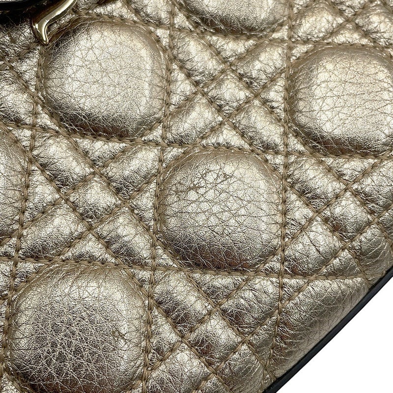 リスチャン・ディオール ハンドバッグ レディディオール ミニ カナージュ レザー Christian Dior 2wayショルダーバッグ