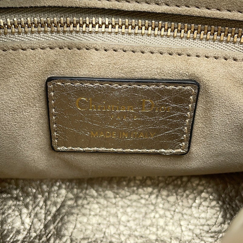リスチャン・ディオール ハンドバッグ レディディオール ミニ カナージュ レザー Christian Dior 2wayショルダーバッグ