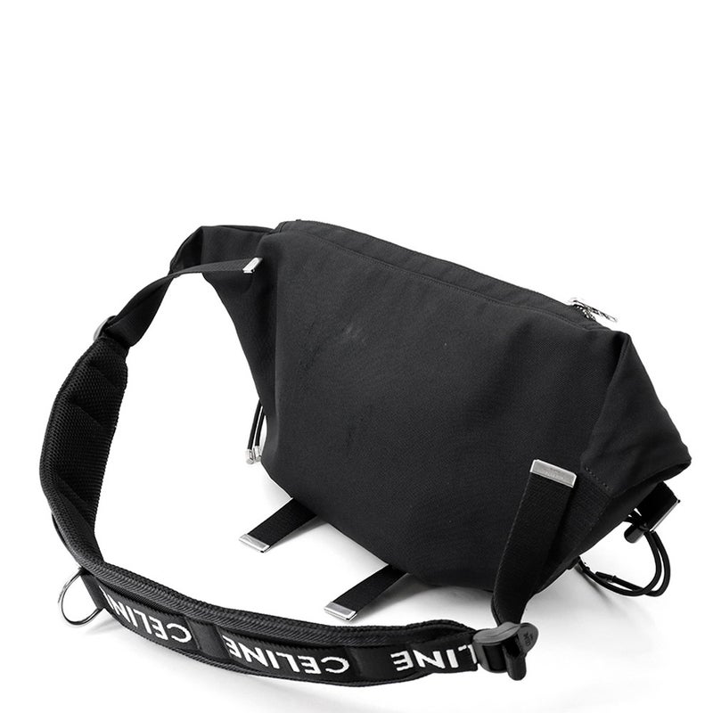 セリーヌ ボディバッグ トレッキング スモール ベルトバッグ キャンバス 116362DMT CELINE メンズ 黒