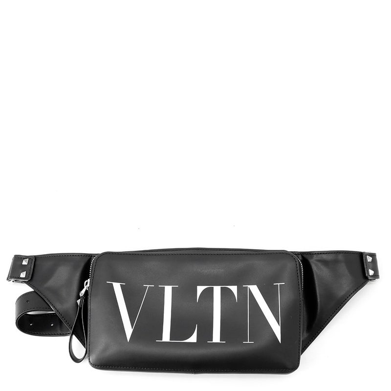 ヴァレンティノ・ガラヴァーニ ボディバッグ VLTNロゴ レザー VY2B0A10WJW VALENTINO ベルトバッグ 黒