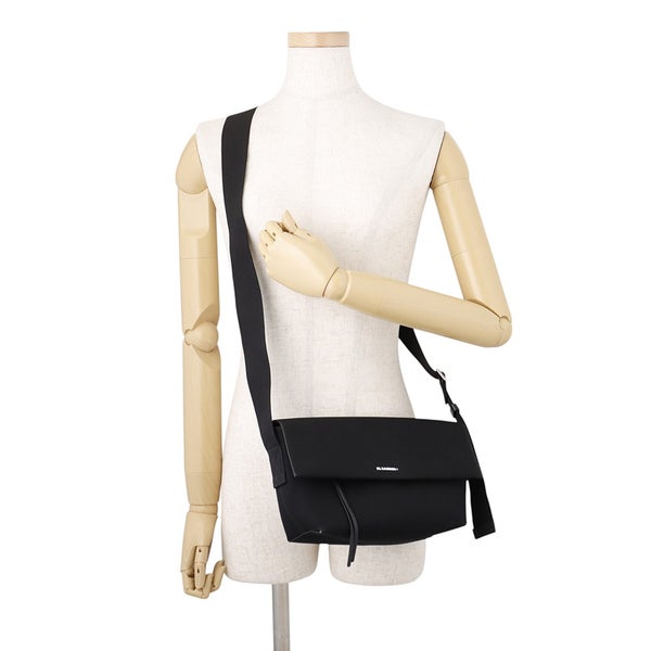 ジルサンダー ショルダーバッグ ユーティリティ クロスボディ ミディアム キャンバス J42wg0004 JIL SANDER バッグ 黒