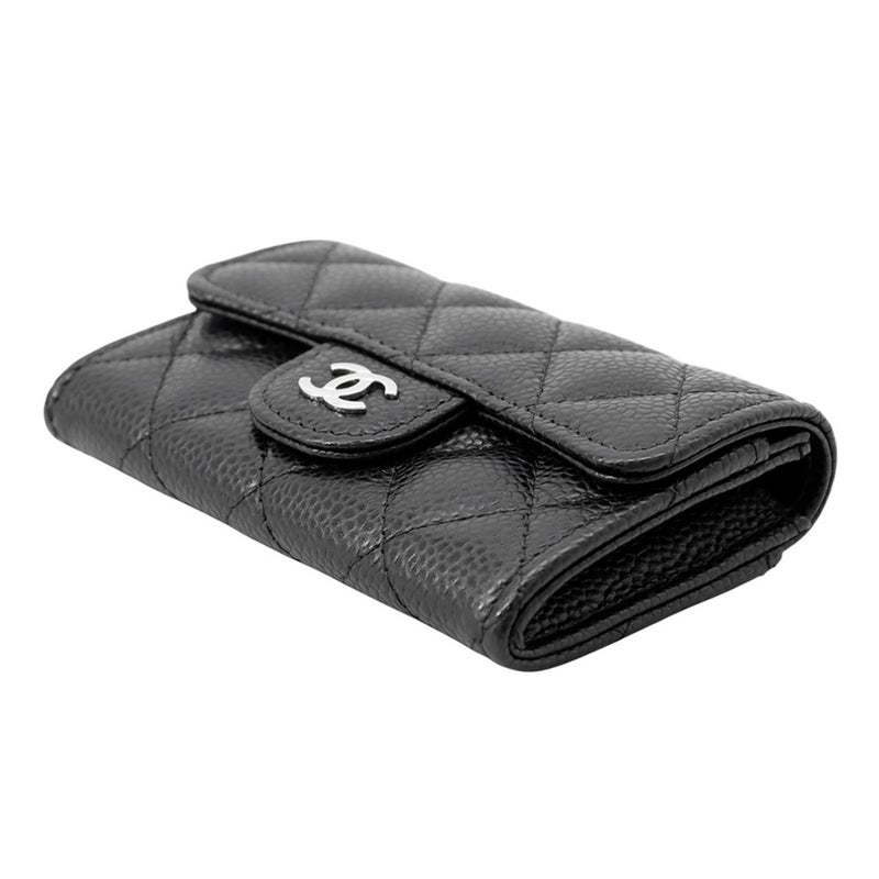 シャネル カードケース マトラッセ クラシックカードケース ココマーク キャビアスキン AP0214 CHANEL 名刺入れ 黒