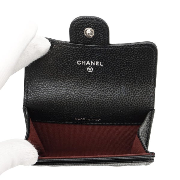 シャネル カードケース マトラッセ クラシックカードケース ココマーク キャビアスキン AP0214 CHANEL 名刺入れ 黒