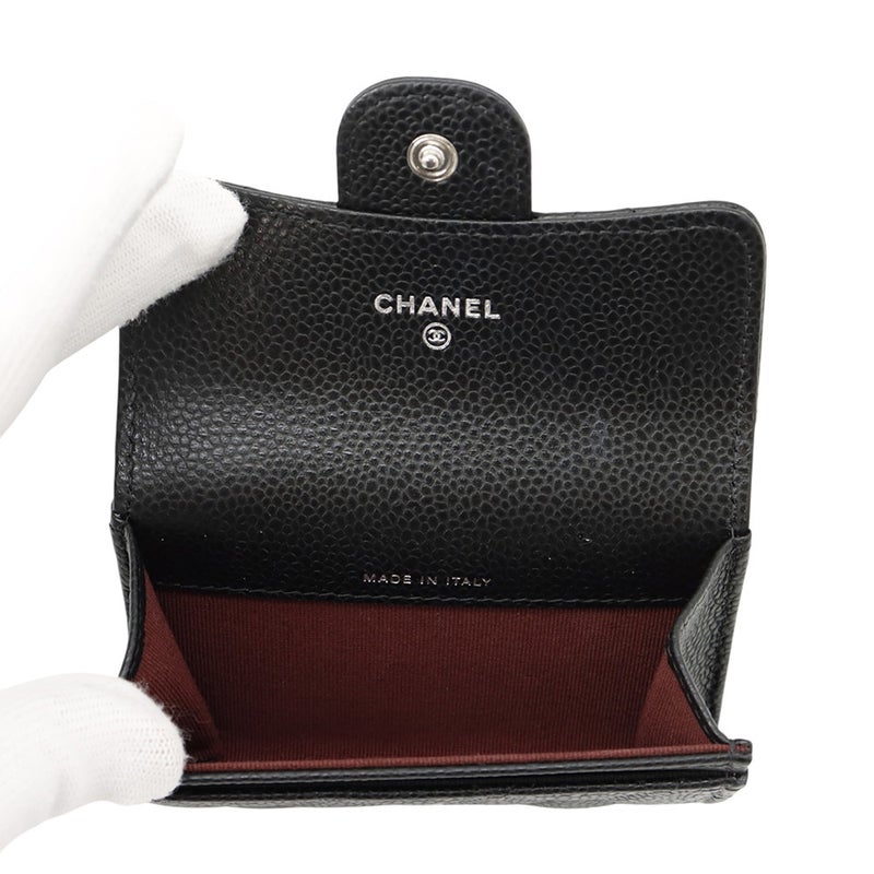 シャネル カードケース マトラッセ クラシックカードケース ココマーク キャビアスキン AP0214 CHANEL 名刺入れ 黒